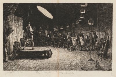 Escuela de vida Real Academia, 1865 de Charles West Cope