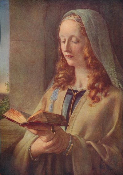 Meditación de doncella, 1847, c. 1915 de Charles West Cope