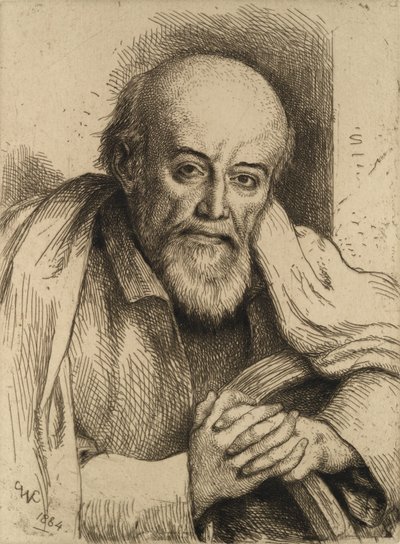 Retrato de Samuel Palmer, 1884 de Charles West Cope