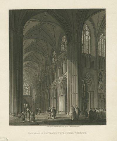 Interior de la Catedral de Lichfield - Nave de Charles Wild