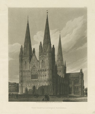 Catedral de Lichfield - Fachada Oeste de Charles Wild