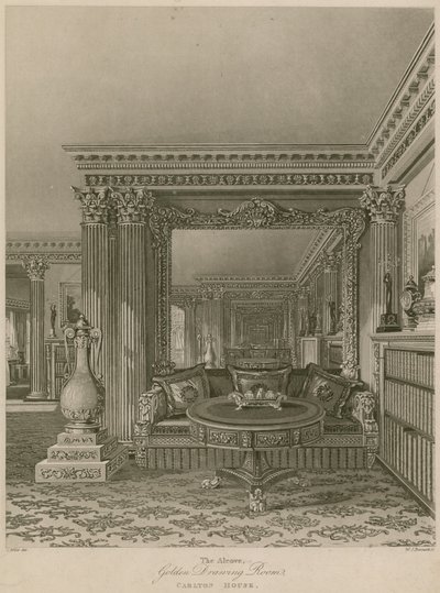 El Alcoba, Sala Dorada, Carlton House, Londres de Charles Wild