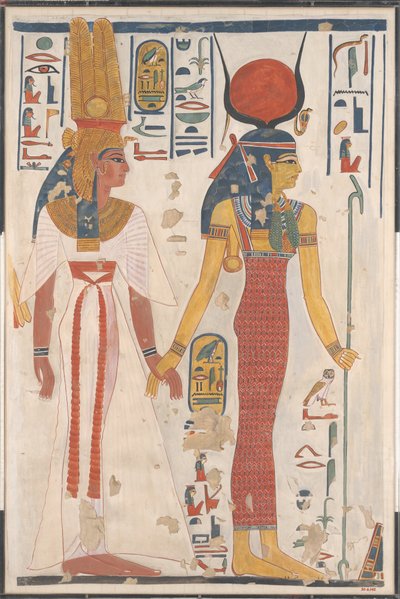 La Reina Nefertari guiada por Isis, ca. 1279-1213 a.C. de Charles Wilkinson