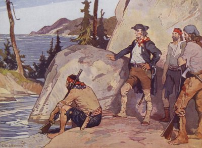 Mackenzie en el Pacífico por la ruta terrestre (litografía en color) de Charles William (after) Jefferys