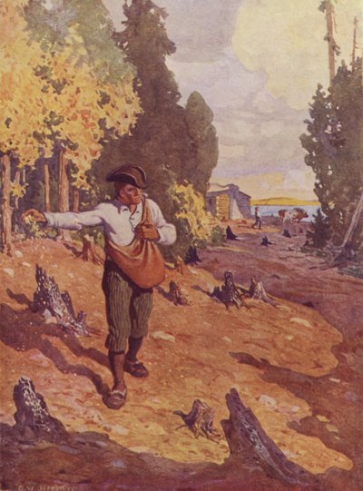 El pionero (litografía en color) de Charles William (after) Jefferys