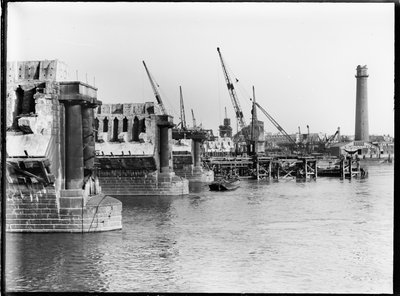 Demolición del Puente de Waterloo, Lambeth, Autoridad del Gran Londres, 1936 de Charles William Prickett