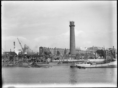 Torre de disparo y obras de plomo, Belvedere Road, Lambeth, Autoridad del Gran Londres de Charles William Prickett