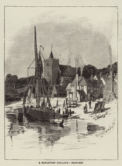 Una miniatura de Holanda, Benfleet de Charles William Wyllie