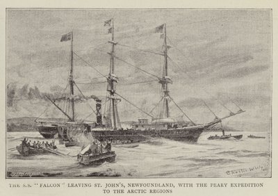 El SS Falcon saliendo de St John