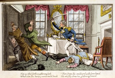 Su ojo lanzó una mirada fulminante... de Las aventuras de un capitán de correos, por un oficial naval, pub. 1820 de Charles Williams