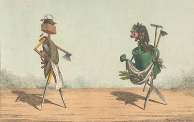 Instrumentos animados, Pl. 1, dedicado a los carpinteros y jardineros de Gran Bretaña, 1811 de Charles Williams