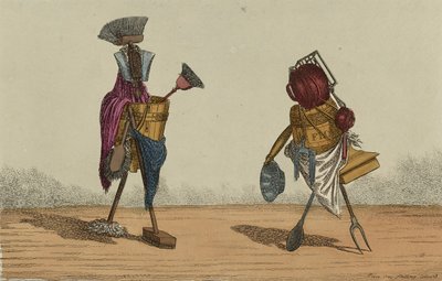 Implementos animados, placa 2, dedicada a las sirvientas y cocineras del Reino Unido, septiembre de 1811 de Charles Williams