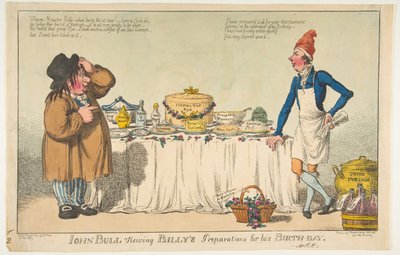 John Bull Observando los Preparativos de Billy para su Cumpleaños de Charles Williams