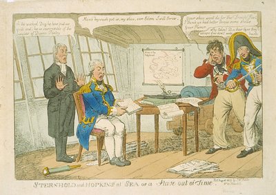 Sternhold y Hopkins en el mar o una estrofa fuera de tiempo, 1809 de Charles Williams