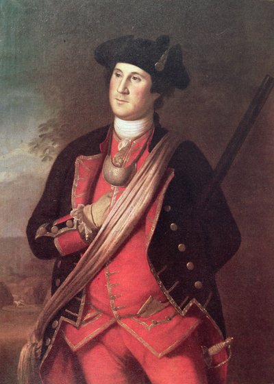 George Washington en el uniforme de un Coronel de la Milicia de Virginia durante la Guerra Franco-India de Charles Willson (after) Peale