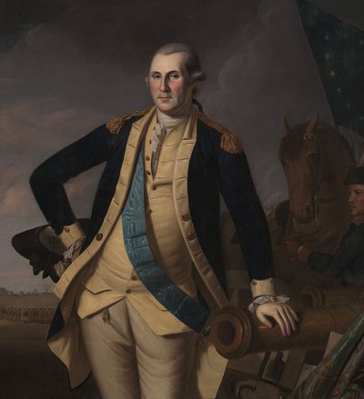 George Washington en la batalla de Princeton, c.1779 de Charles Willson (and workshop) Peale