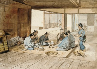 La fiesta del té de Charles Wirgman