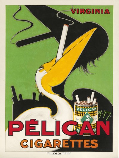 Cigarrillos Pelican, c. 1930 de Charles Yray
