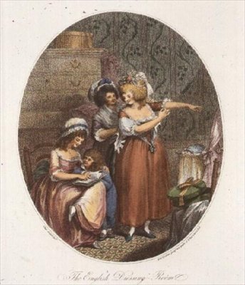 El vestidor inglés, grabado por P.W. Tomkins (1760-1840) (aguafuerte) de Charles after Ansell