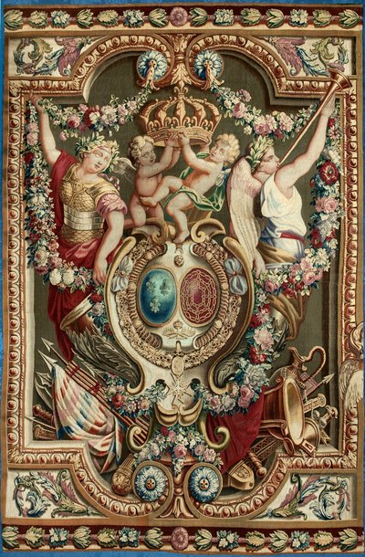 La Portiere de los Famosos, de la Fábrica de Tapices de Gobelinos, 1722-28 de Charles after Le Brun