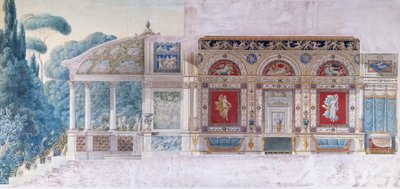 Diseño para un Hotel Particulier en los Campos Elíseos para Hortense de Beauharnais (1783-1837), Reina de Holanda de Charles and Fontaine Percier