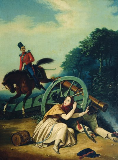 Escena de la Guerra Franco-Rusa de 1812, 1830s de Charles de Hampeln