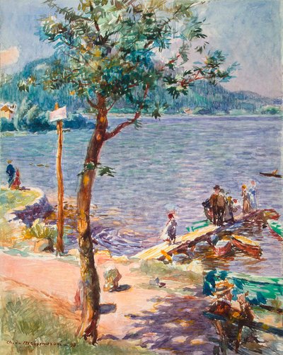Vista de un lago, 1893 de Charles de Meixmoron de Dombasle