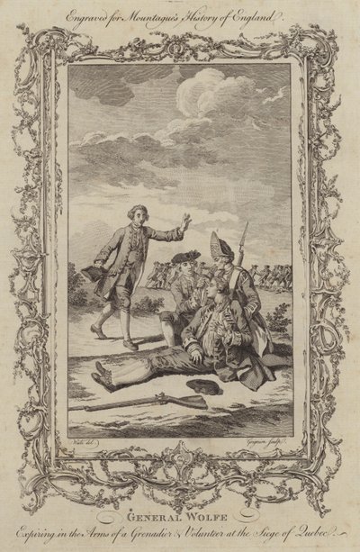 La muerte del General Wolfe en el Sitio de Quebec de Charles the Elder Grignion