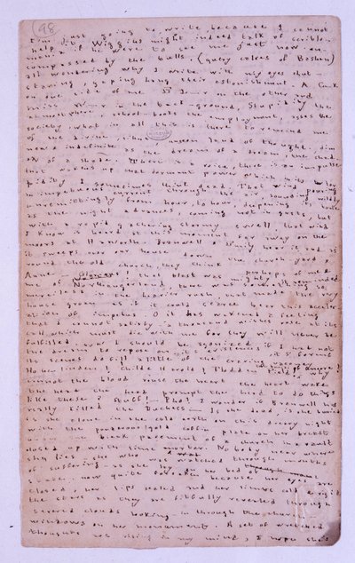 Página del Diario de Roe Head, 11 de agosto de 1886 de Charlotte Bronte