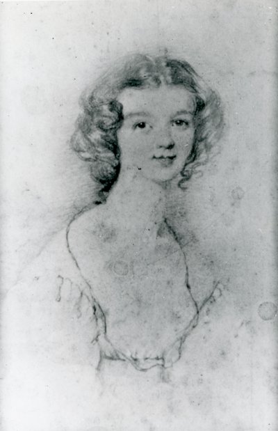 Retrato de Ellen Nussey de Charlotte Bronte
