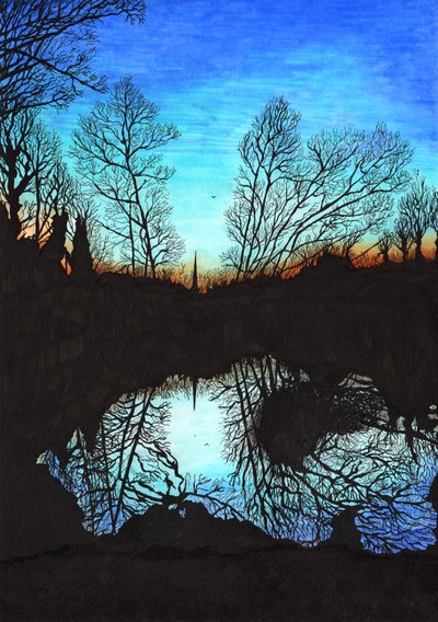 Atardecer en los Campos de Santa María, 2020 de Charlotte Orr