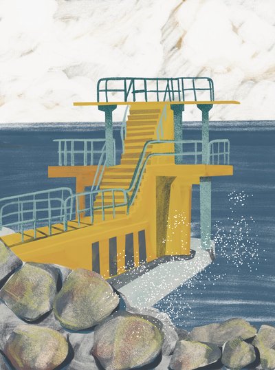 Plataforma de buceo «Yellow Ocean» de Charlotte Trudgett