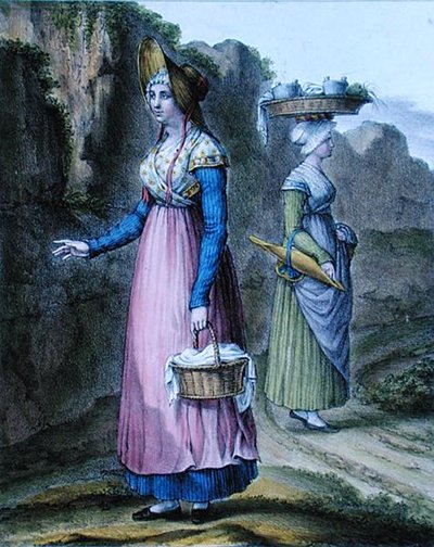 Chicas campesinas de la región de Lyon, lámina 2 de 