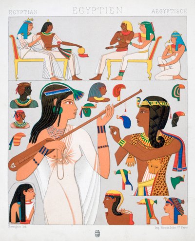 Traje del Antiguo Egipto, 1888 de Chataignon