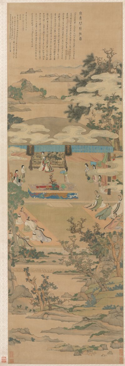 Lady Xuanwen dando instrucciones sobre los ritos de Zhou de Chen Hongshou