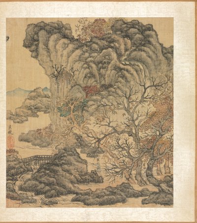 Paintings after Ancient Masters:Travelers in an Autumn Landscape de Chen Hongshou