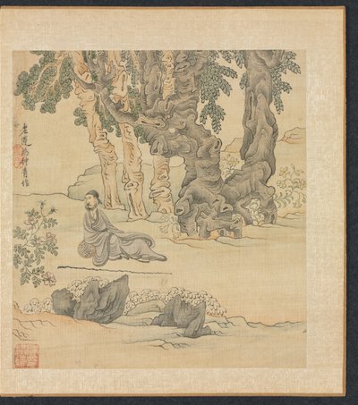 Paintings after Ancient Masters: Portrait of Zhongqing in a Landscape de Chen Hongshou