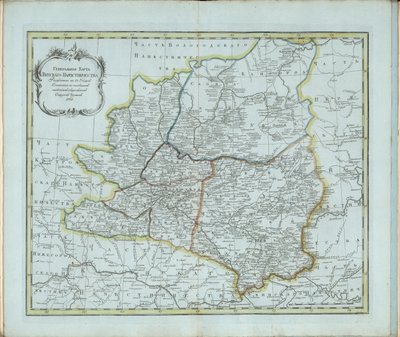 Mapa general de la Gobernación de Vyatka, 1791 de Chernoi