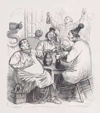 Los cantantes parroquiales de Las obras completas de Béranger, 1836 de Cherrier