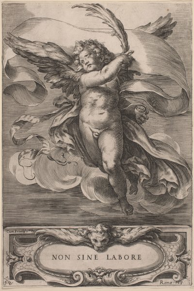 Una Figura Alegórica: Non sine labore, 1628 de Cherubino Alberti