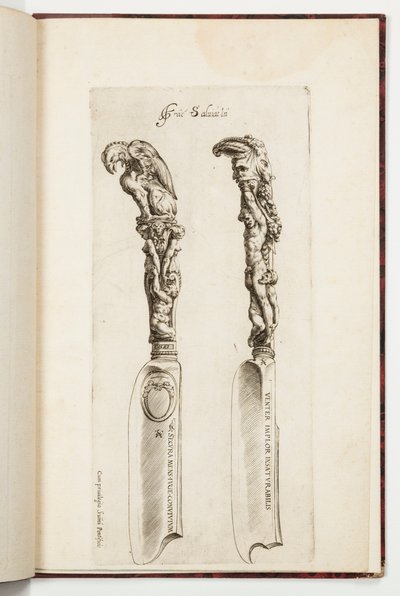 Diseño para dos mangos de cuchillo de Cherubino Alberti