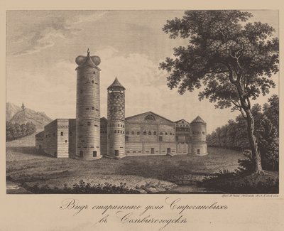 Casa antigua de la familia Stroganov en Solvychegodsk, 1842 de Chessky