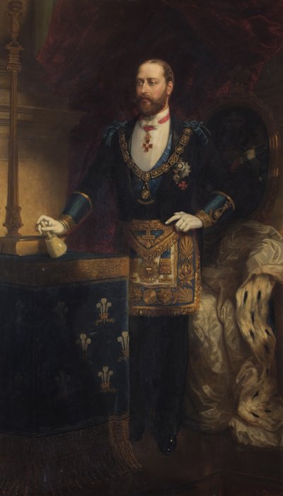 Albert Edward, Príncipe de Gales como Gran Maestro, 1885 de Chevalier Louis William Desanges