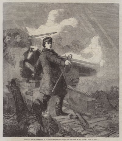 Acto valiente del Comandante W N Hewett antes de Sebastopol de Chevalier Louis William Desanges