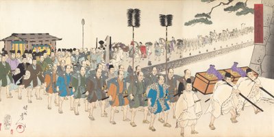 Álbum de hombres del Castillo de Chiyoda, 1897 de Chikanobu Yoshu