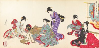 Álbum de Mujeres del Castillo de Chiyoda, 1895 de Chikanobu Yoshu