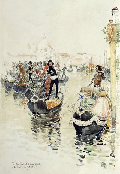 Una regata veneciana de Childe Frederick Hassam