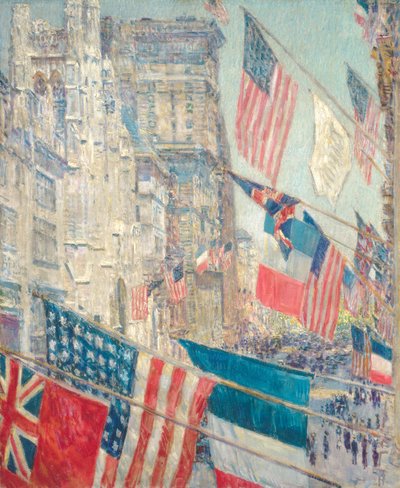Día de los aliados, mayo de 1917 (óleo sobre lienzo) de Childe Frederick Hassam