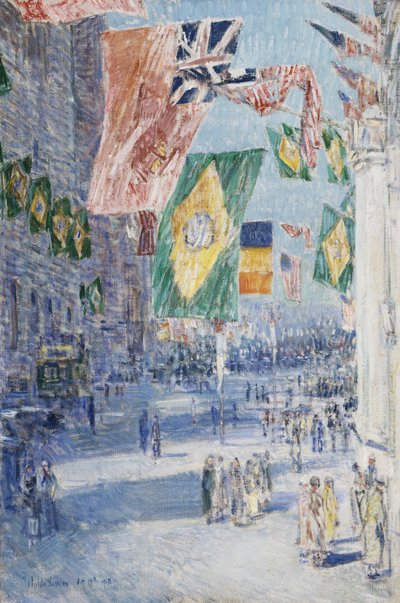 Avenida de los Aliados: Brasil, Bélgica de Childe Frederick Hassam