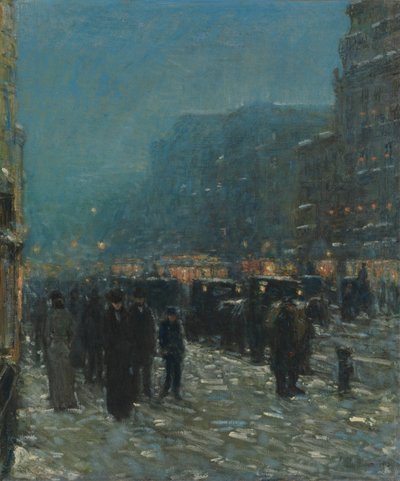 Broadway y la calle 42 de Childe Frederick Hassam